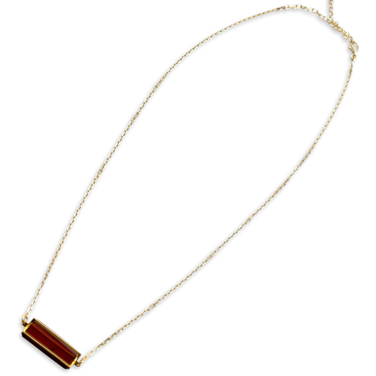 Amber gold plated necklace