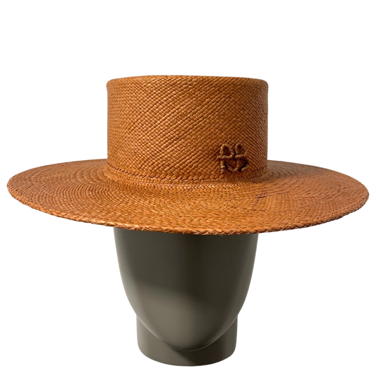 Monogram-embellished Boater Hat