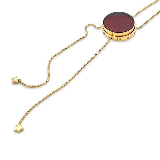 Amber gold plated necklace