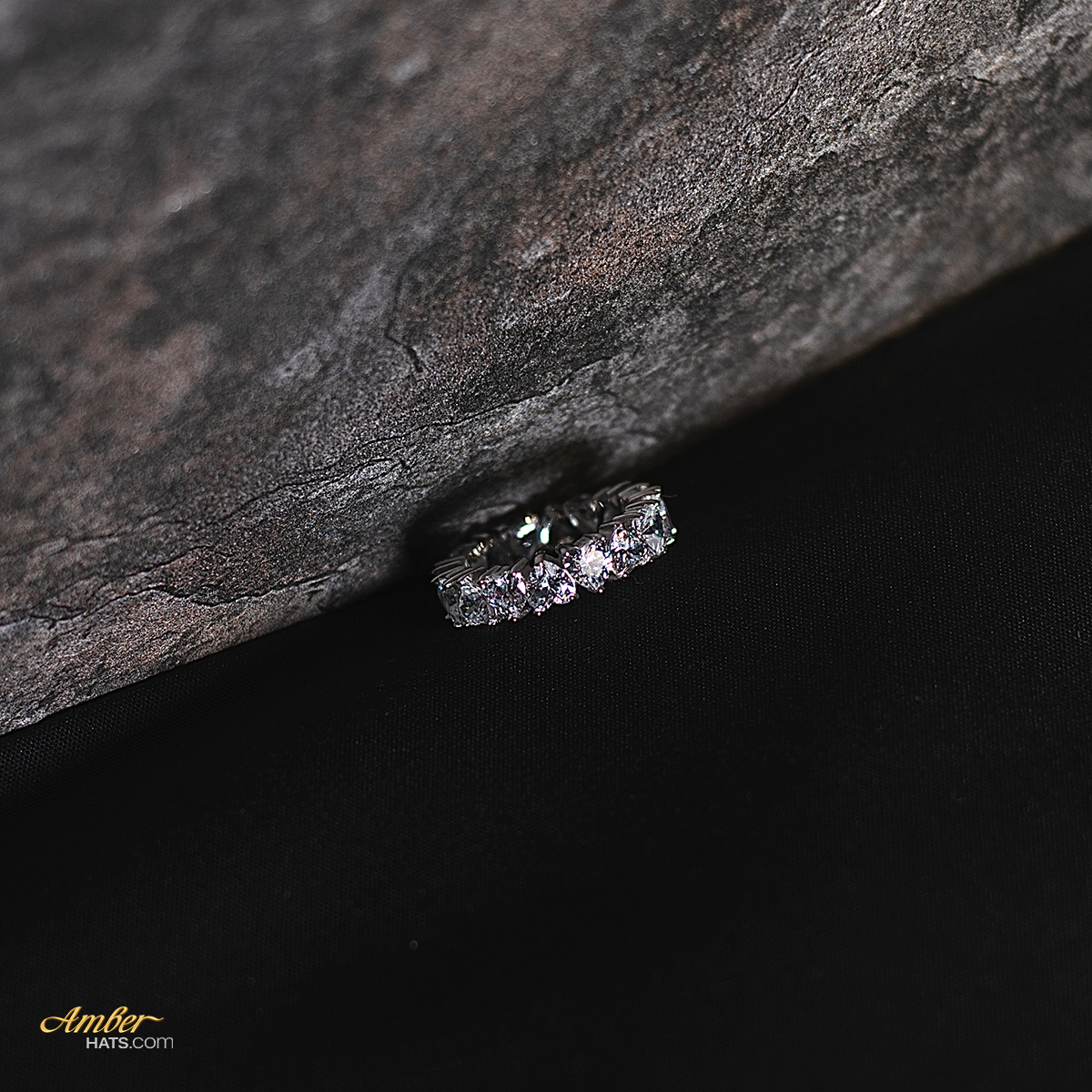 Silver ring Hearts with zircons