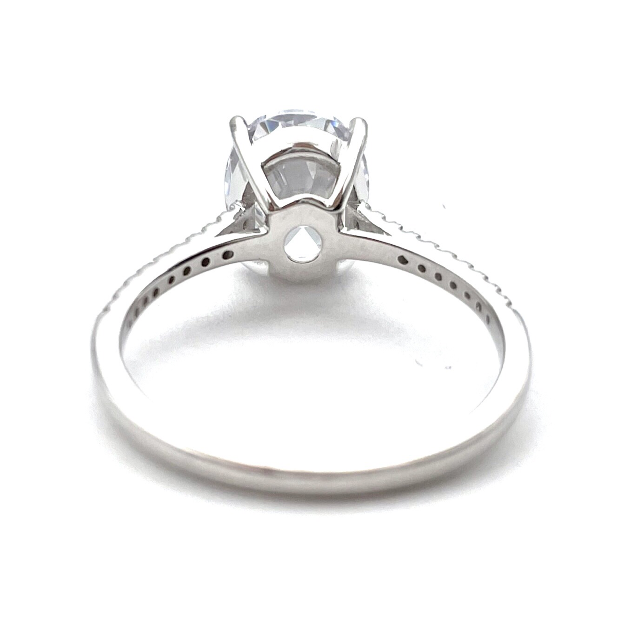 Oval Cut Silver Ring