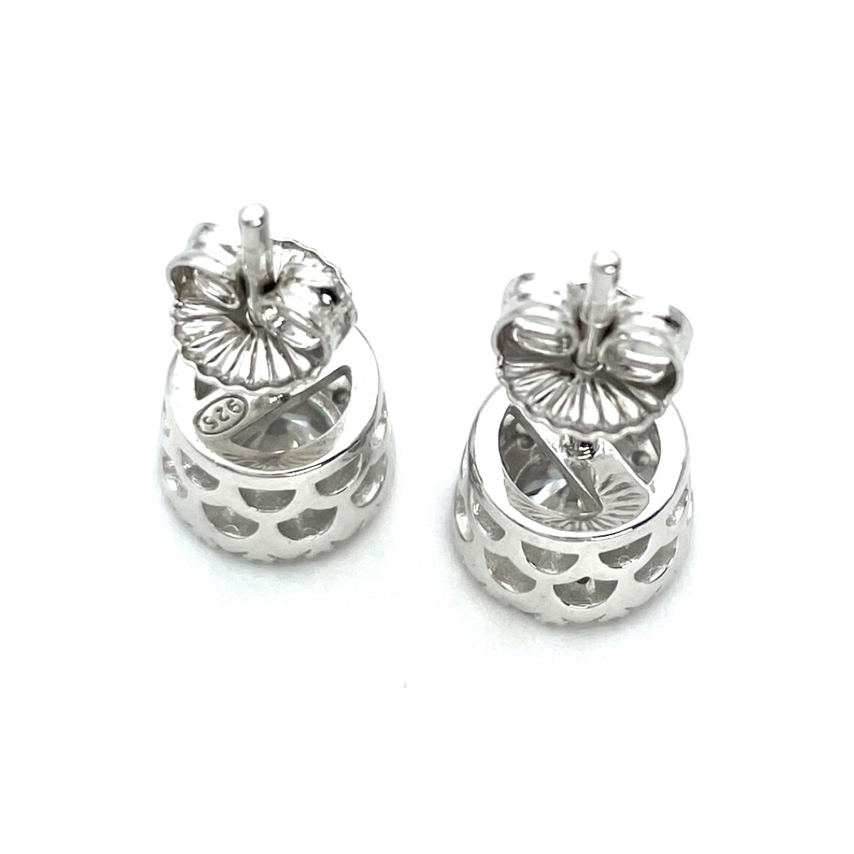 Round Silver Earrings