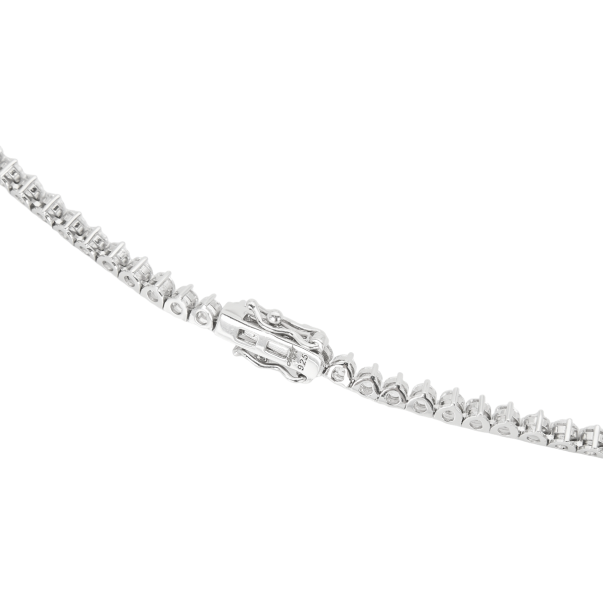 Silver Necklace with zircons