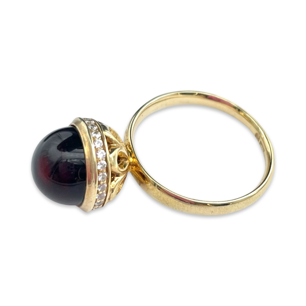 Gold plated amber ring