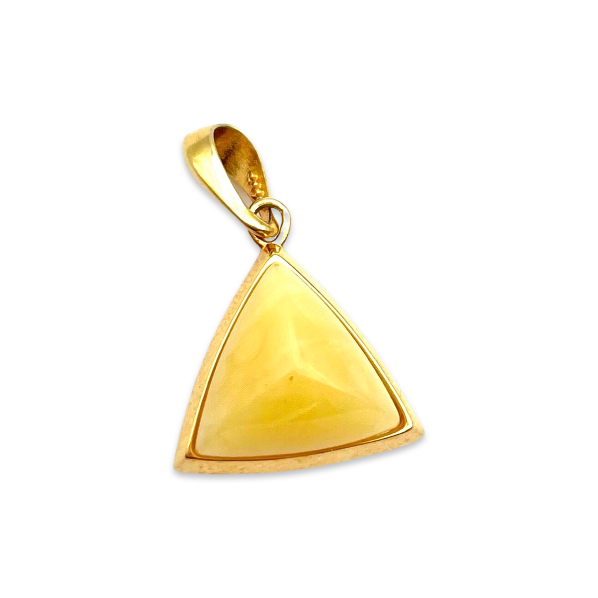 Gilded amber pendant