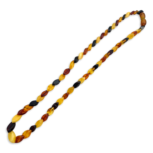 Necklace «Amber leaves»