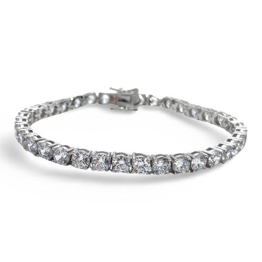 Silver Tennis bracelet with zircons