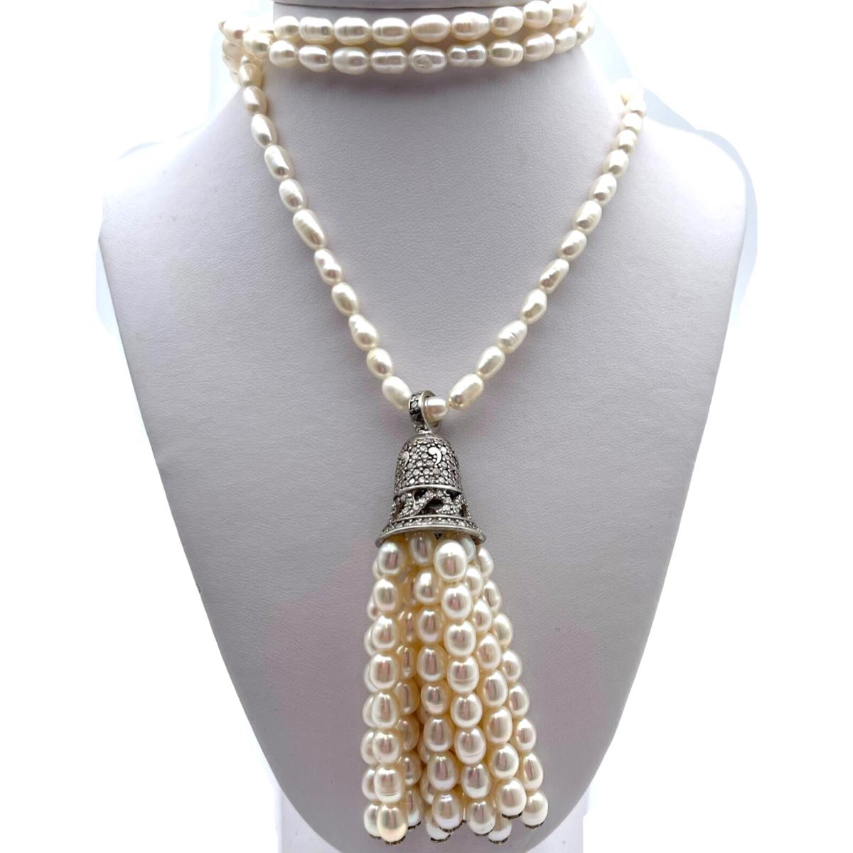 Bead necklace Pearl