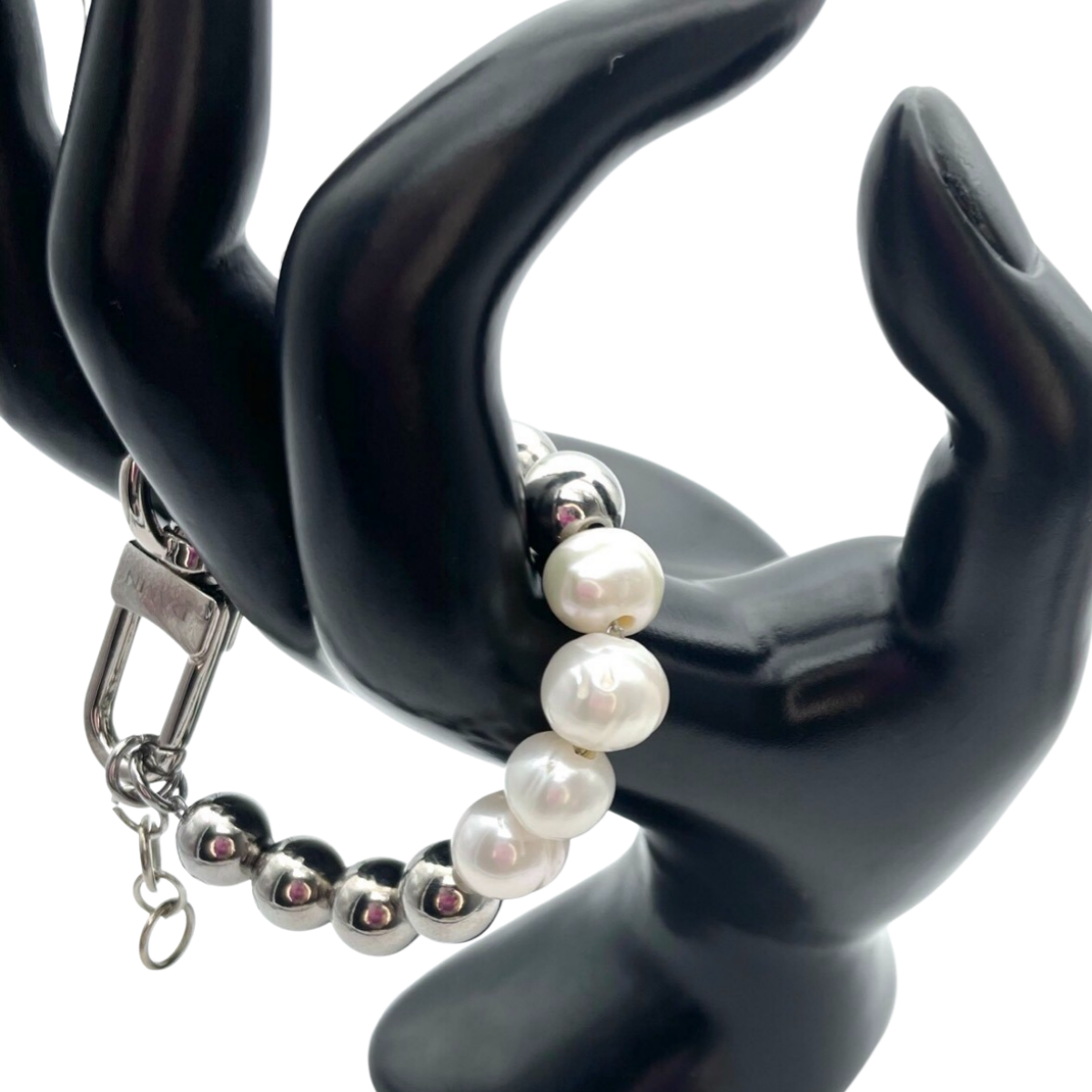 Pearl Beaded Bracelet silver