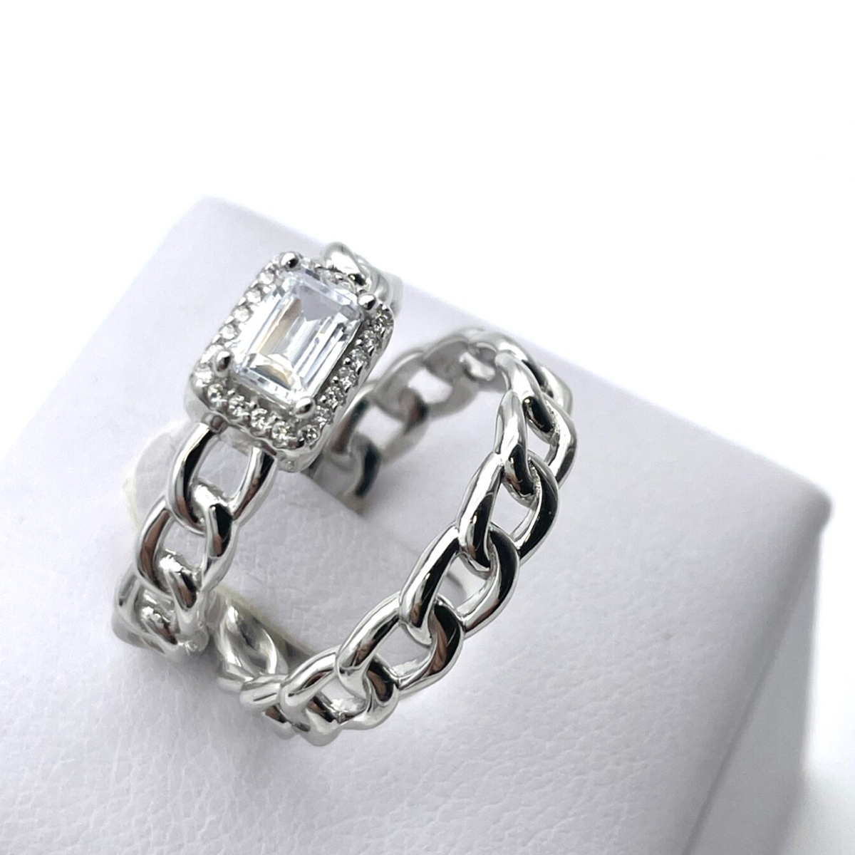 Pair of Silver Braided Rings