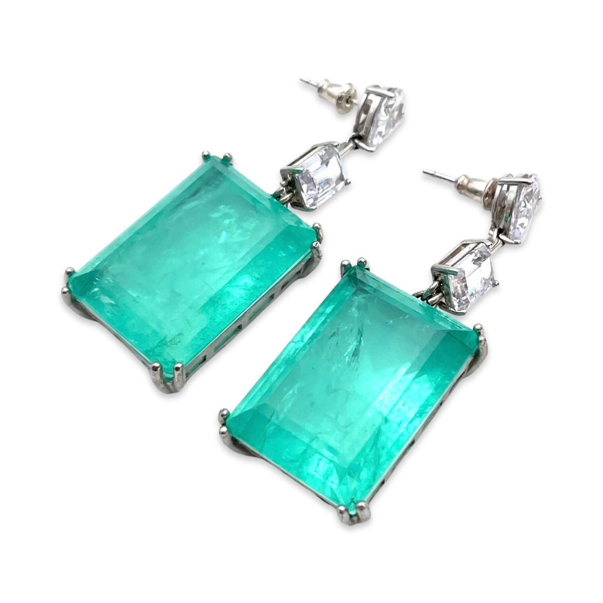 Silver earrings Paraiba