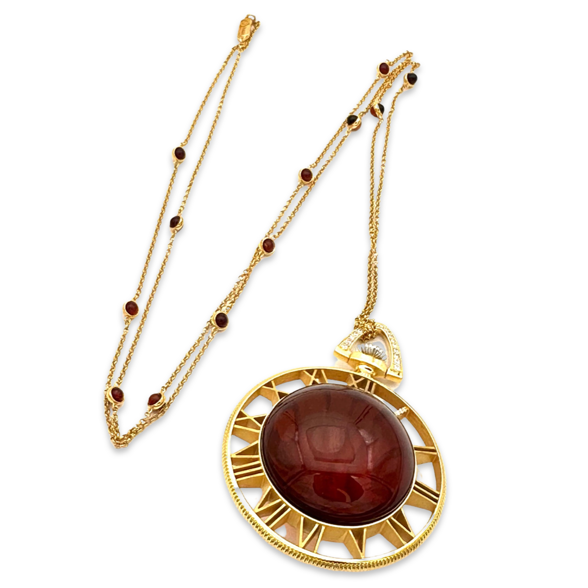 Amber gold plated necklace