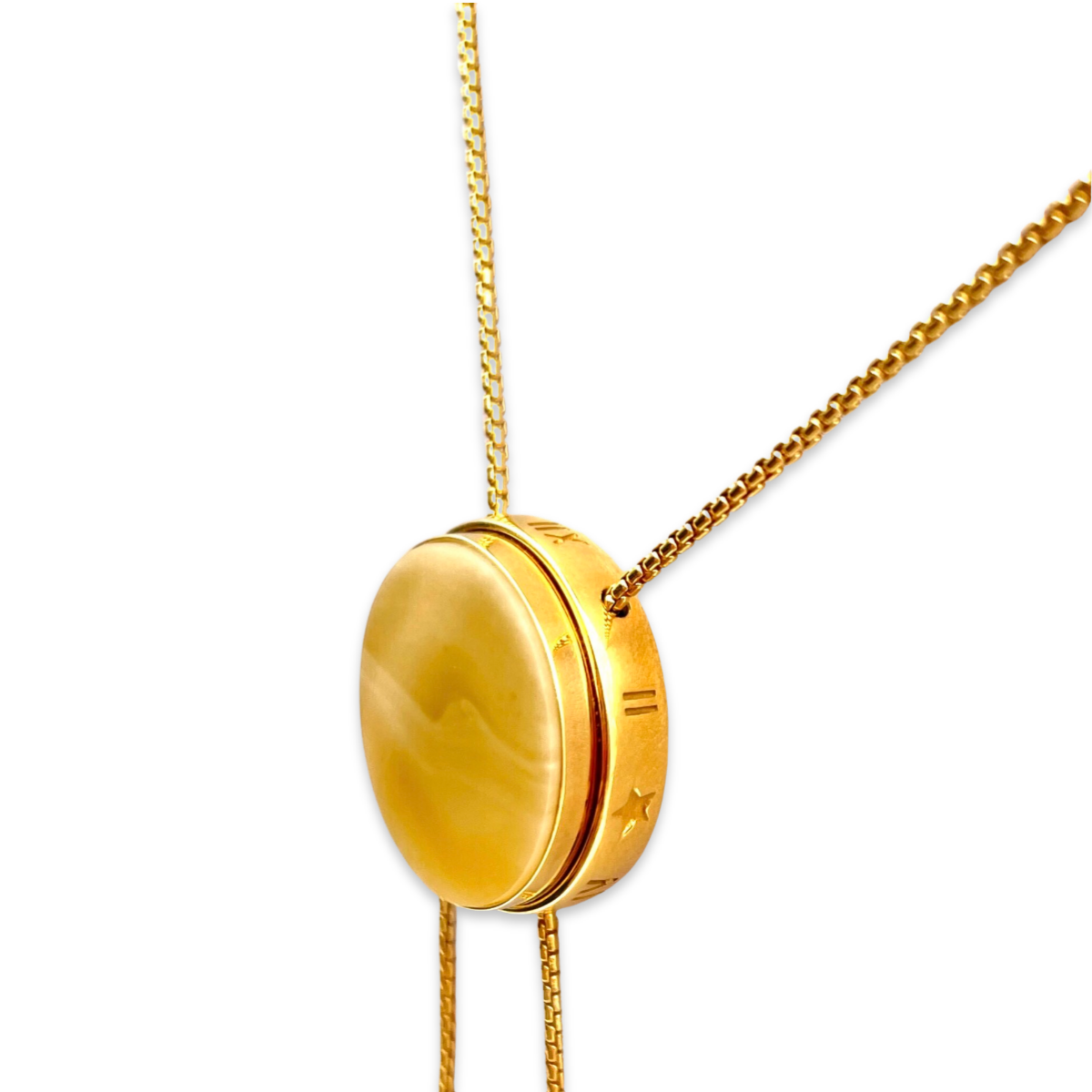 Amber gold plated necklace