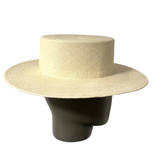 Monogram-embellished Boater Hat