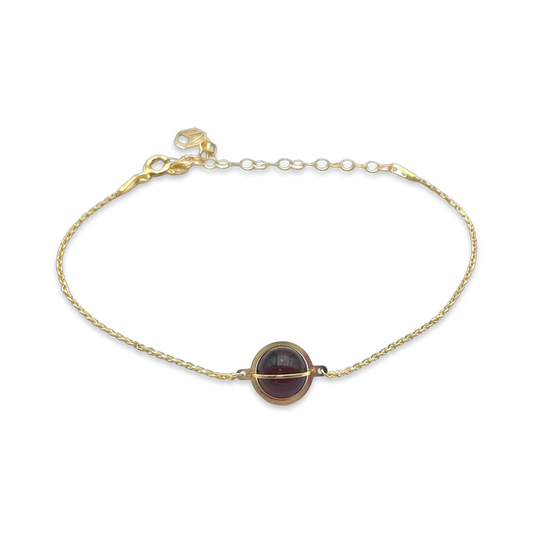 Gold plated amber bracelet