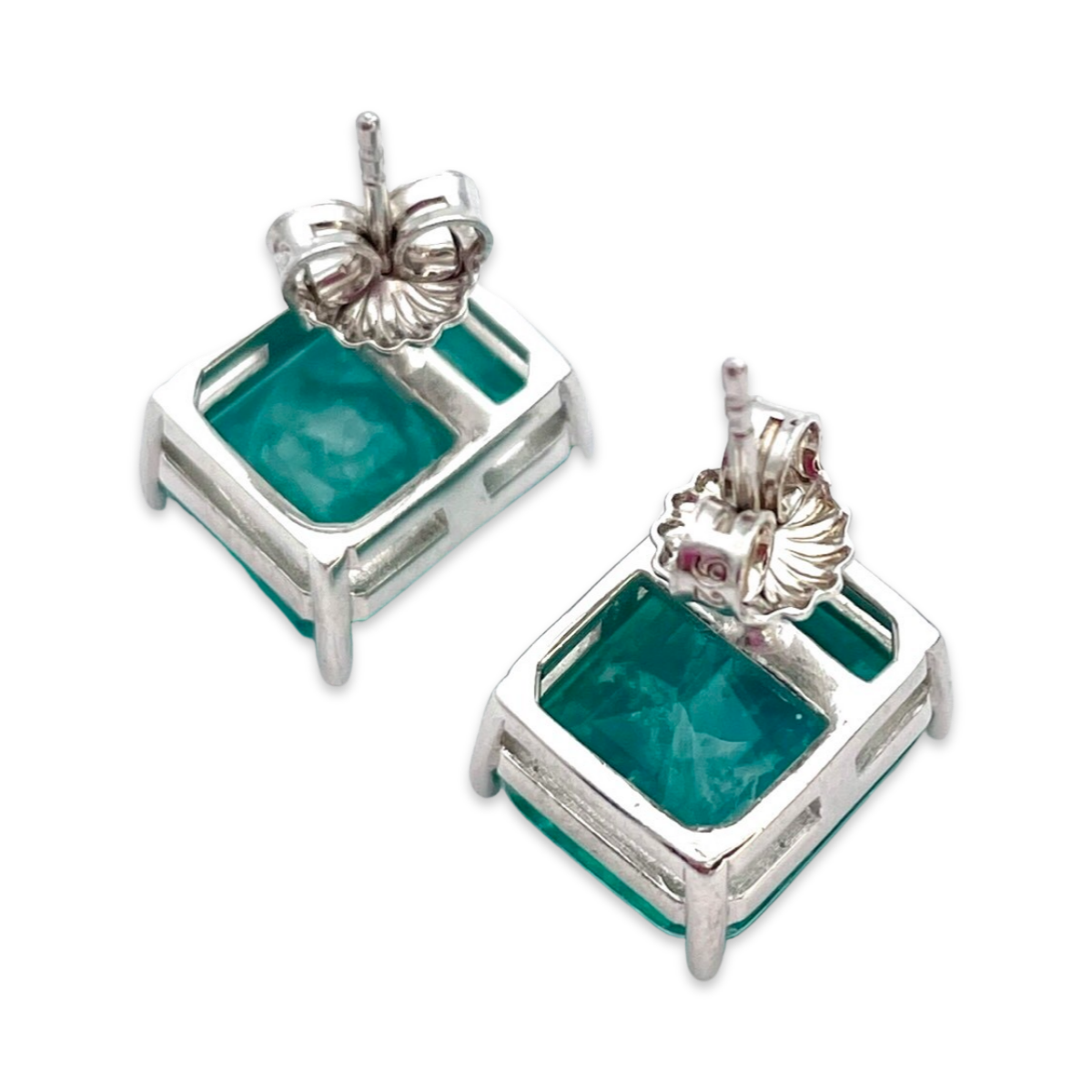 Silver earrings Paraiba