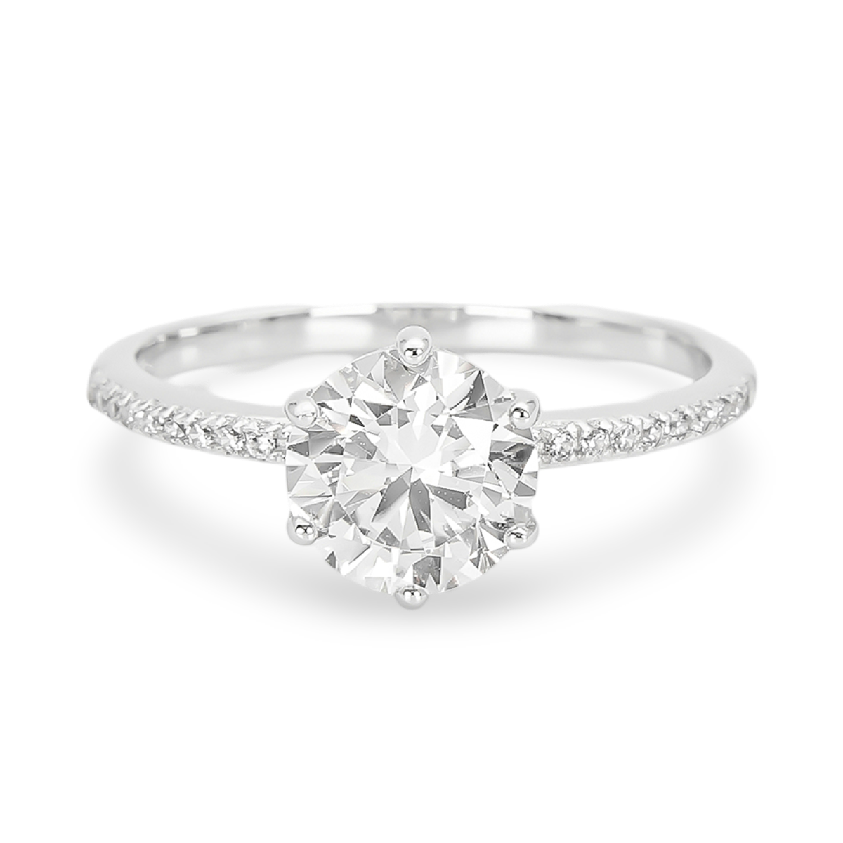 Classic Round Cut Engagement Ring