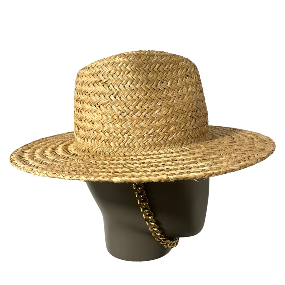 Monogram embellished Chain Strap Fedora Hat