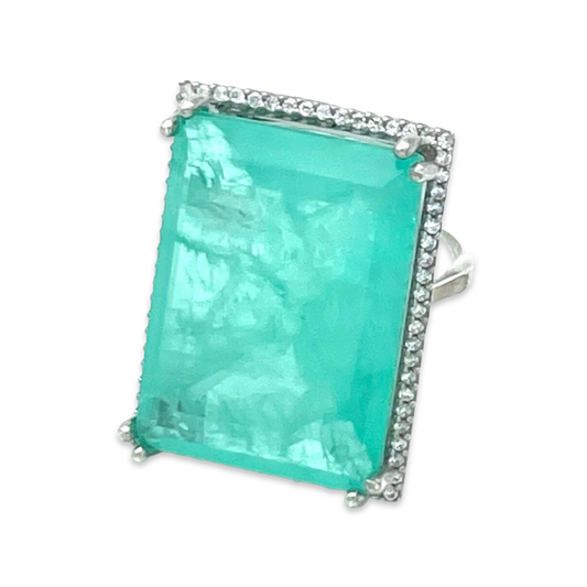 Silver ring Paraiba