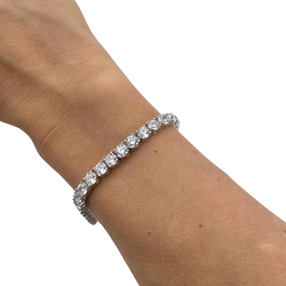 Silver Tennis bracelet with zircons