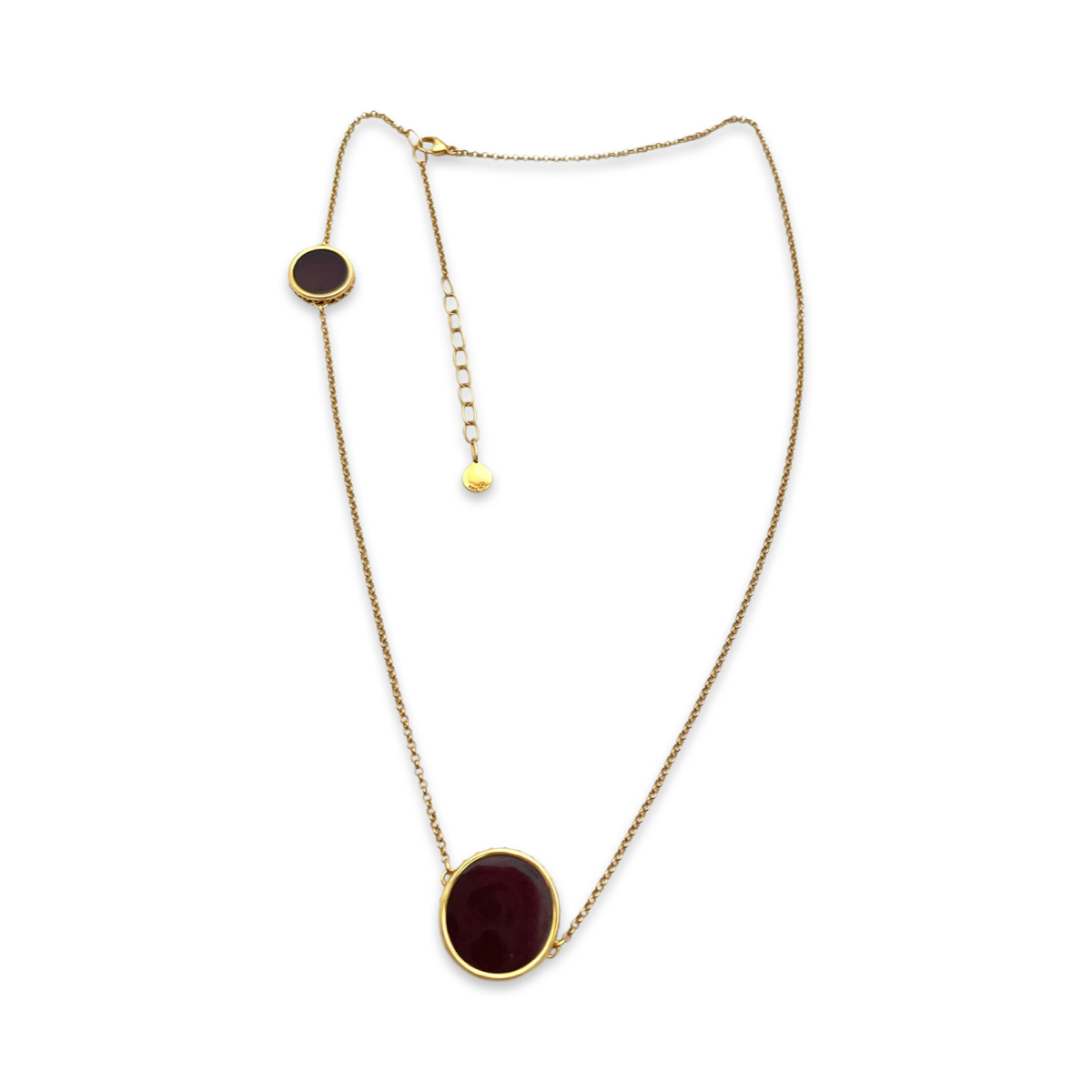 Amber gold plated necklace