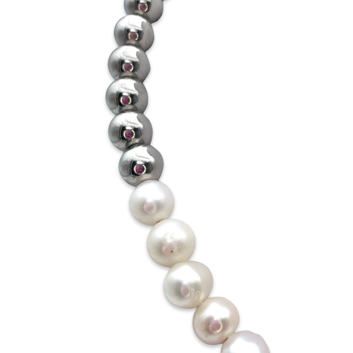 Pearl Beaded Chain silver