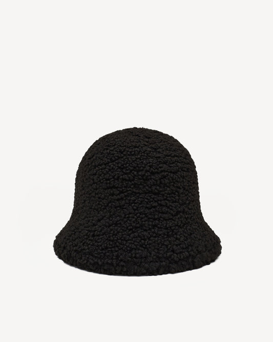 Fuzzy cloche hat