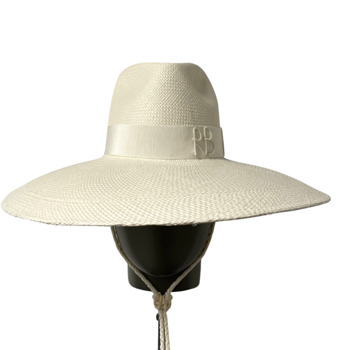 Monogram-embellished Wide Brim Fedora Hat