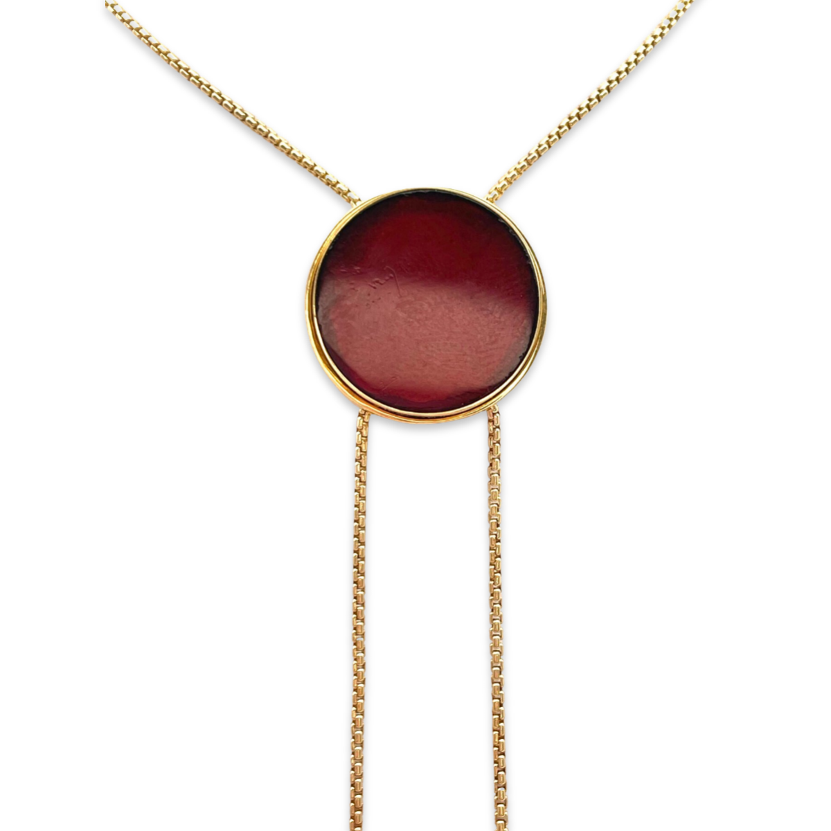 Amber gold plated necklace