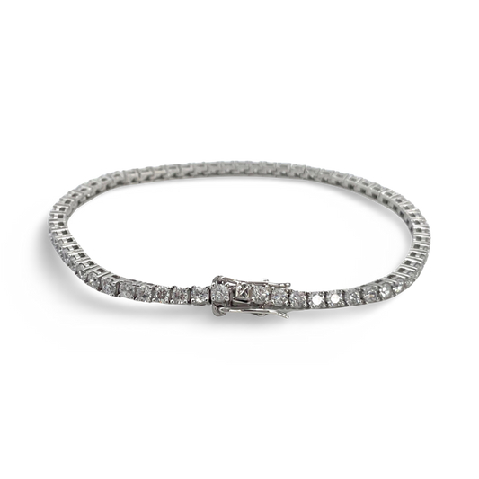 Silver Tennis bracelet with zircons