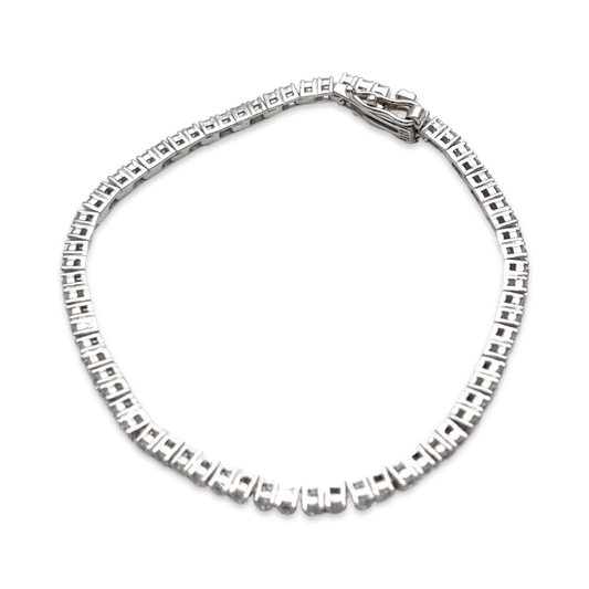 Silver Tennis bracelet with zircons