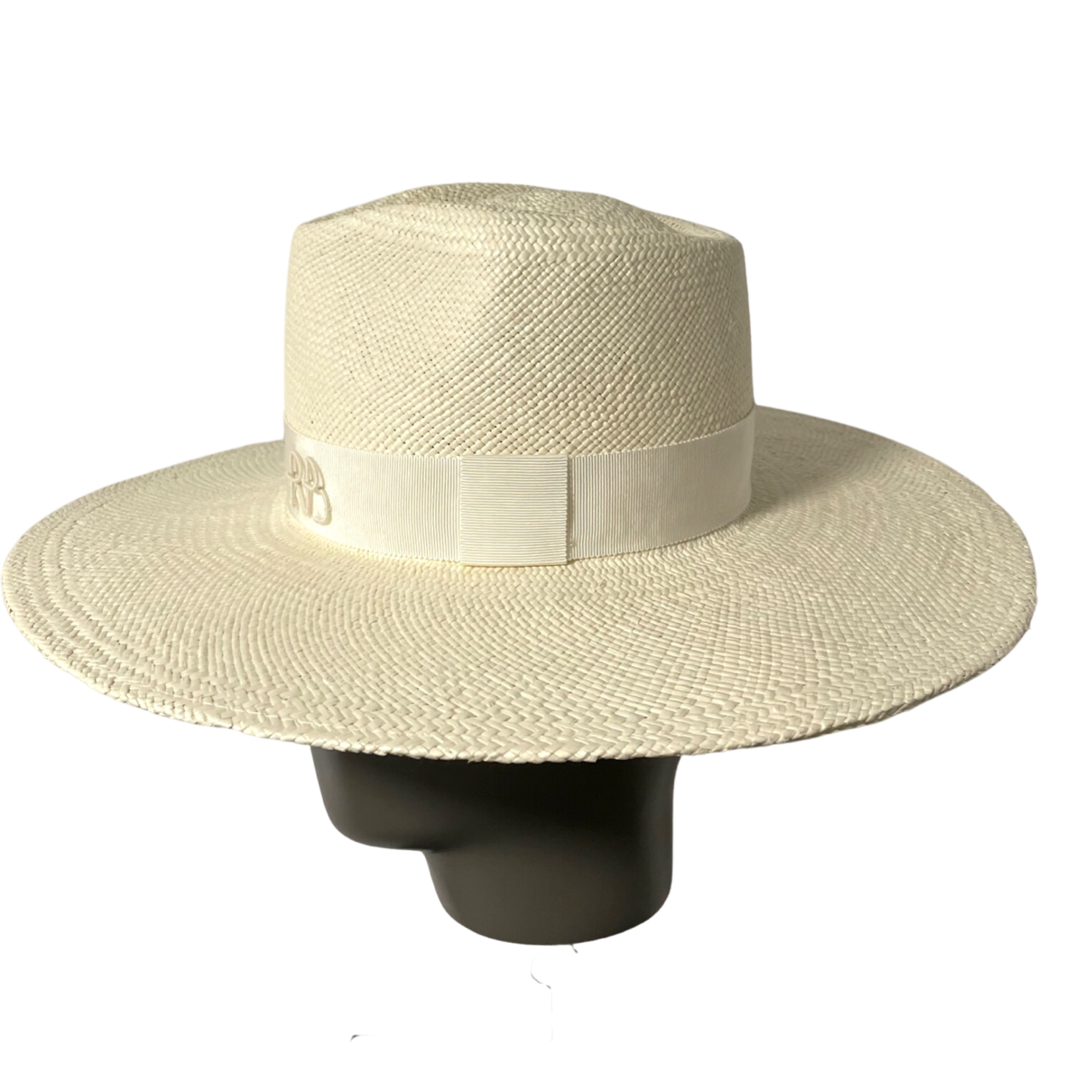 Monogram-embellished Wide Brim Fedora Hat