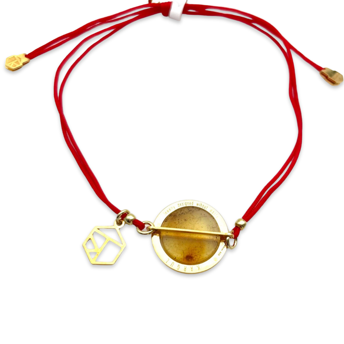 Gold plated amber bracelet