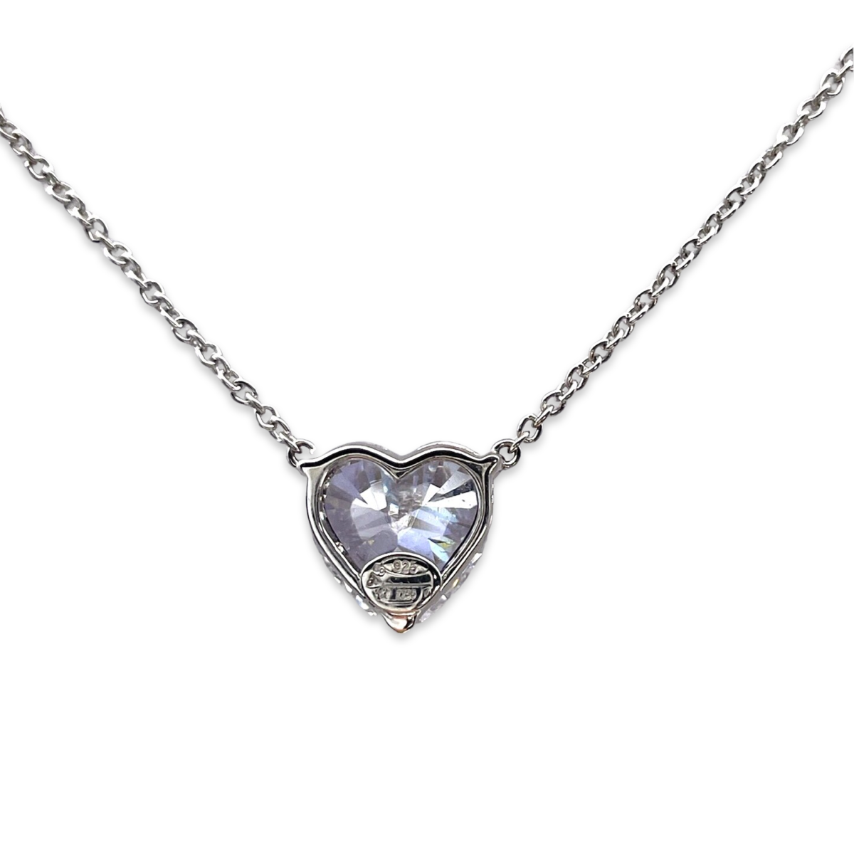 Heart Silver Necklace with zircon