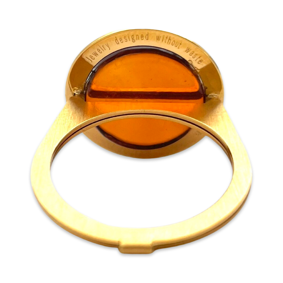 Gold plated amber ring