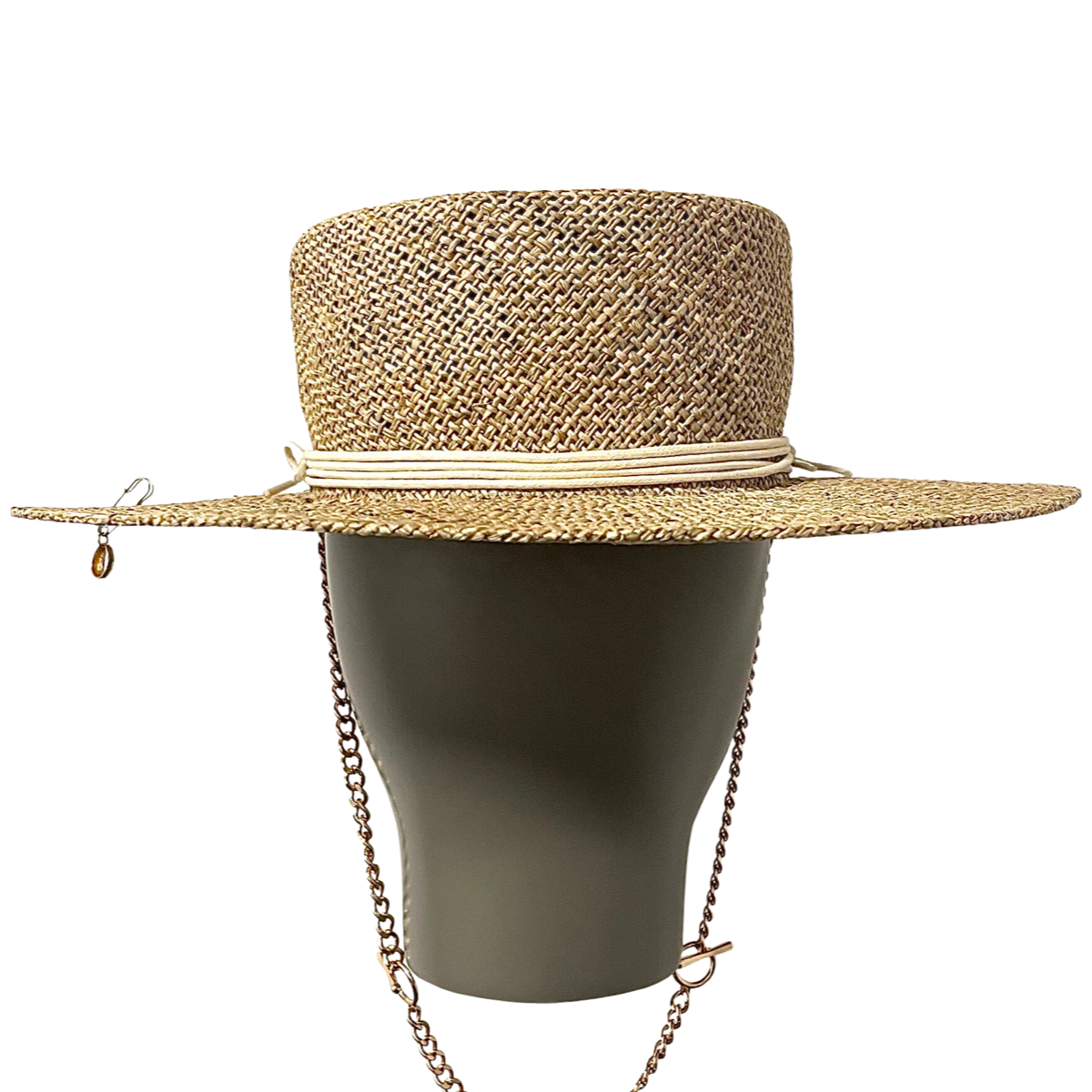 Monogram-embellished Boater Hat