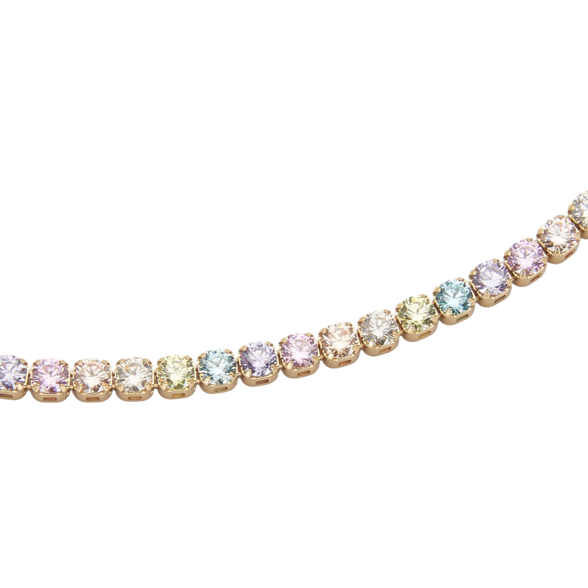 Rainbow Tennis bracelet with zircons