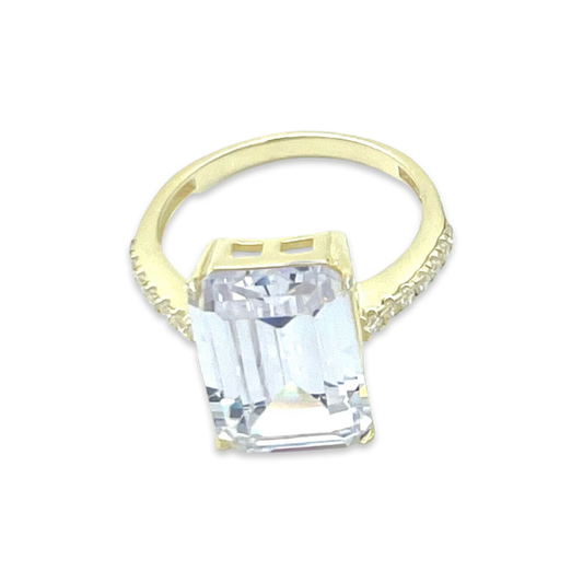 Gold-plated Zircon ring