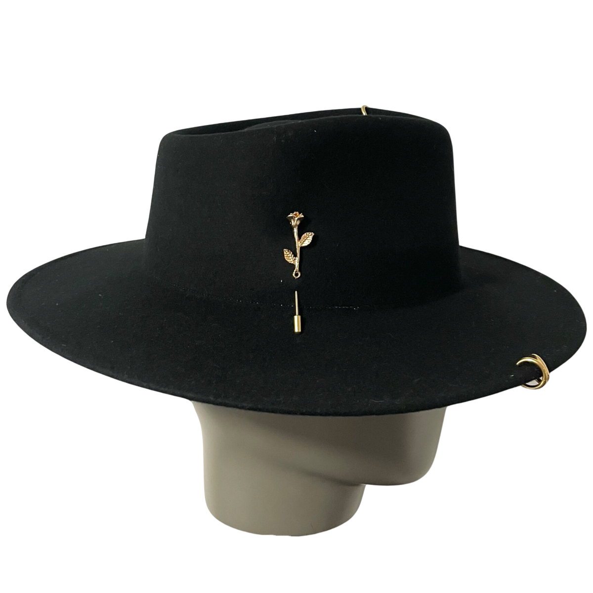 Fedora Hat with Gold details