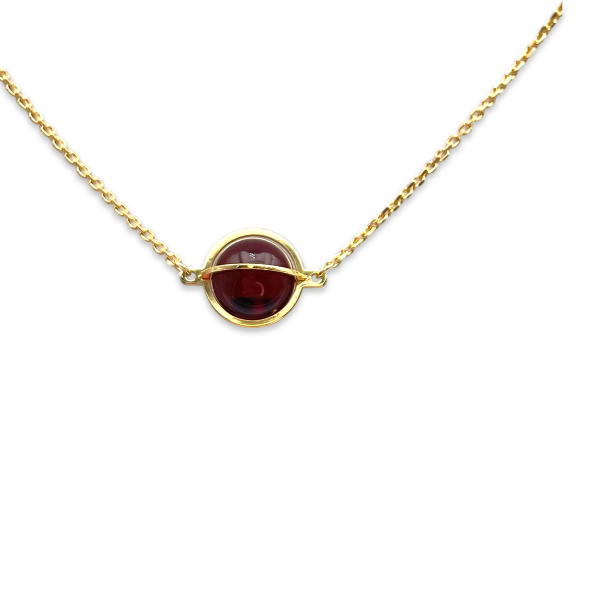 Amber gold plated necklace