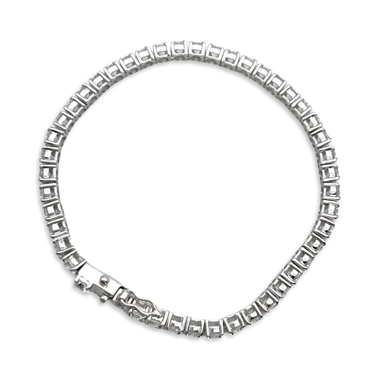 Silver Tennis bracelet with zircons