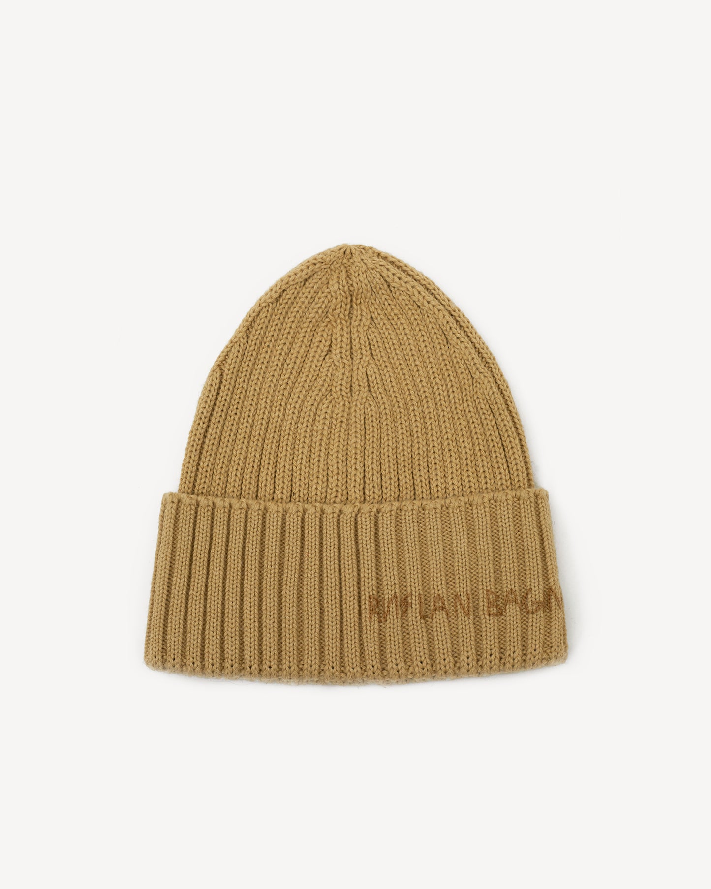 Monogram-embroidered wool-blend beanie