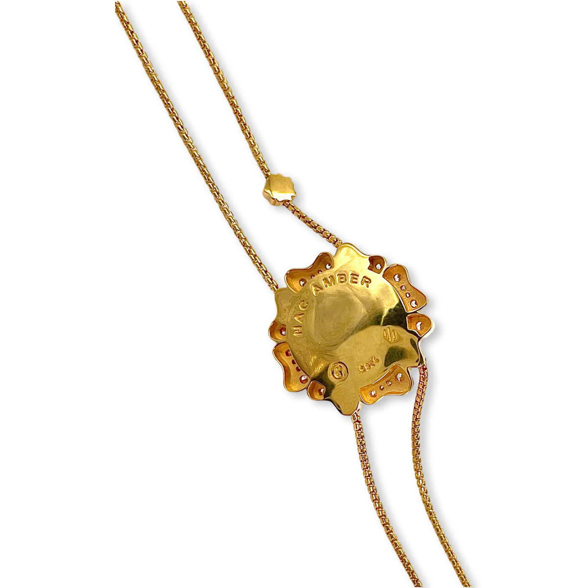 Amber gold plated necklace