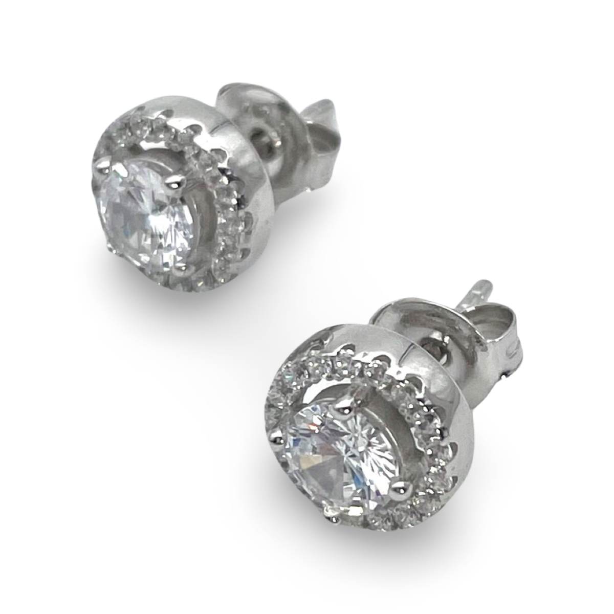 Round Silver Earrings