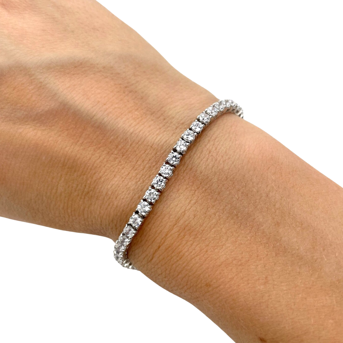 Silver Tennis bracelet with zircons