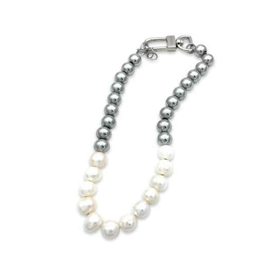 Pearl Beaded Chain silver