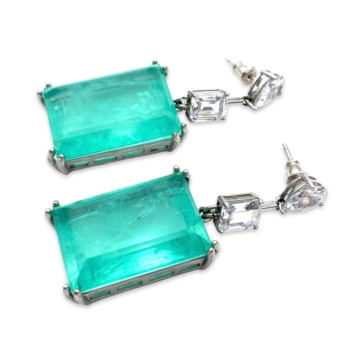 Silver earrings Paraiba