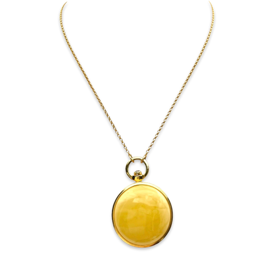 Amber gold plated necklace