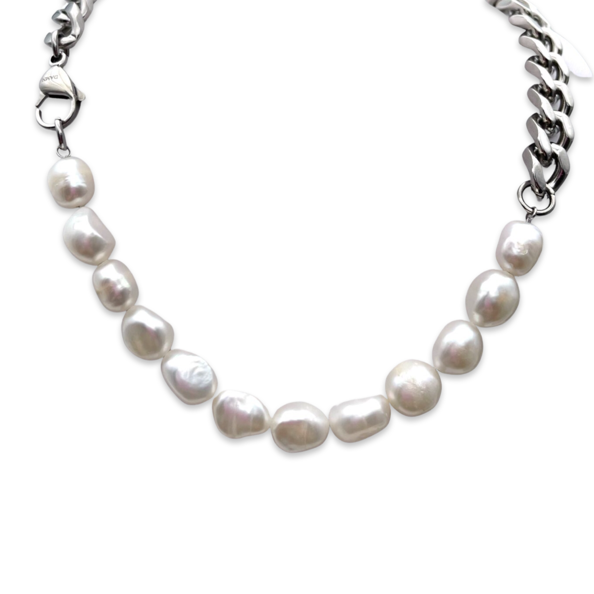 Pearl Beaded Chain silver