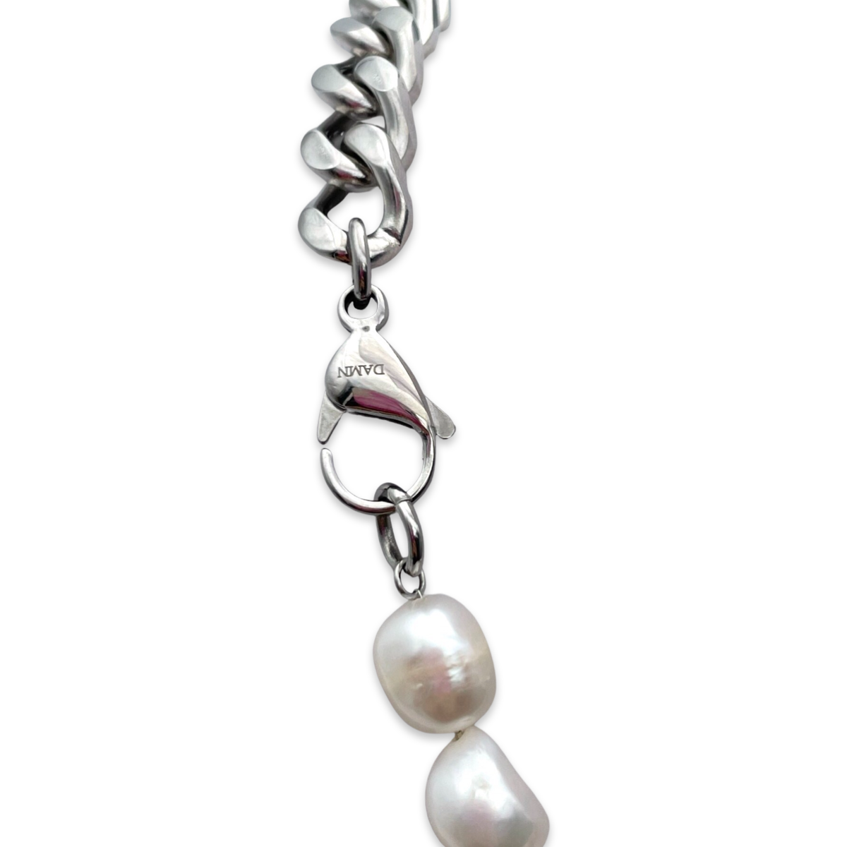 Pearl Beaded Chain silver